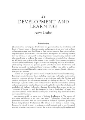 Thumbnail for Development and learning